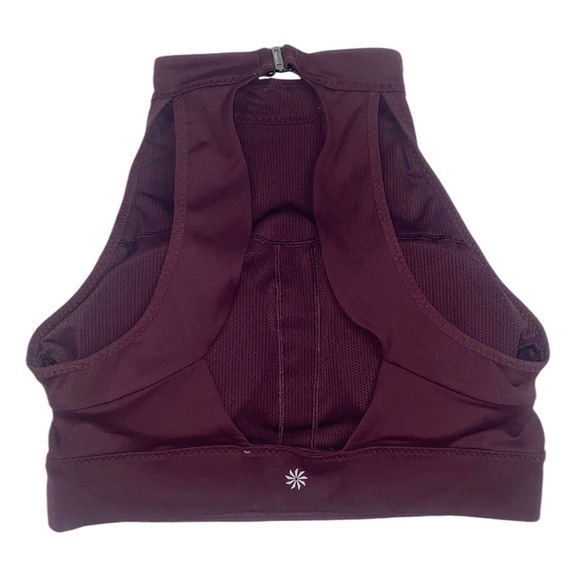Athleta Purple Wine High-Neck Bra Top, Size Medium - Picture 2 of 13